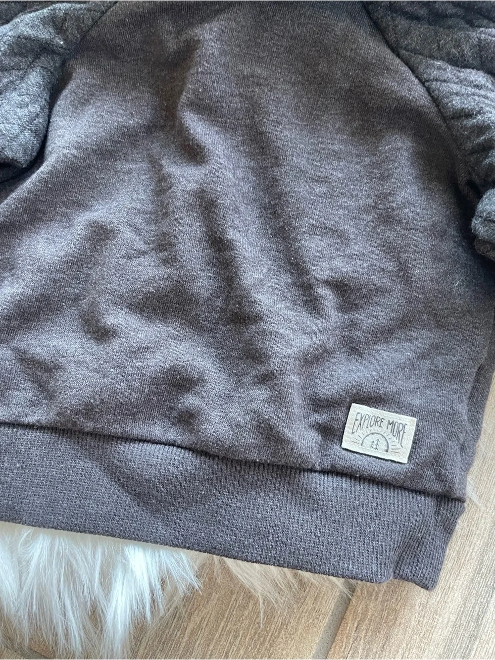 Baby Hoodie and Sweatshirt Bundle - Rust, Blue & Charcoal